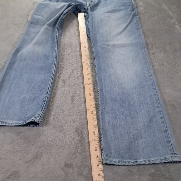 BKE Tyson Jean Men 33x30, Tag 32S Straight Leg Blue Faded Denim 100% Cotton - Picture 9 of 14